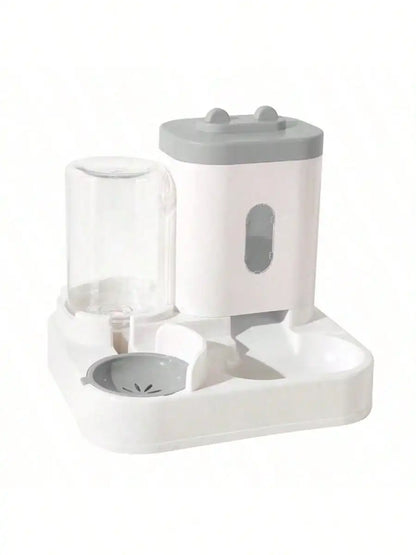 1-Pack Automatic Gravity-Fed Cat Water Dispenser & Feeder - Spill-Proof Large Capacity One-Piece Design,.