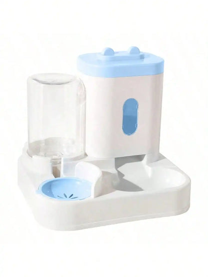 1-Pack Automatic Gravity-Fed Cat Water Dispenser & Feeder - Spill-Proof Large Capacity One-Piece Design,.