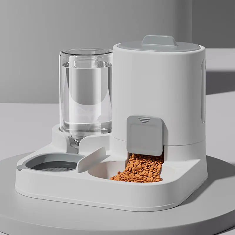 1-Pack Automatic Gravity-Fed Cat Water Dispenser & Feeder - Spill-Proof Large Capacity One-Piece Design,.