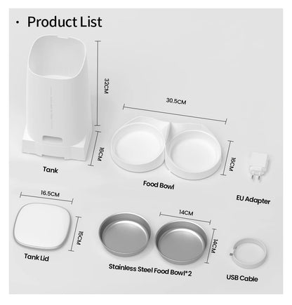 ROJECO Automatic Cat Feeder Pet Smart Cat Food Kibble Dispenser Remote Control Auto WiFi Double Feeder For Cats Dog Accessories