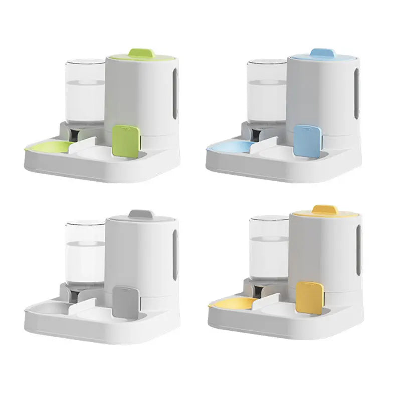 1-Pack Automatic Gravity-Fed Cat Water Dispenser & Feeder - Spill-Proof Large Capacity One-Piece Design,.