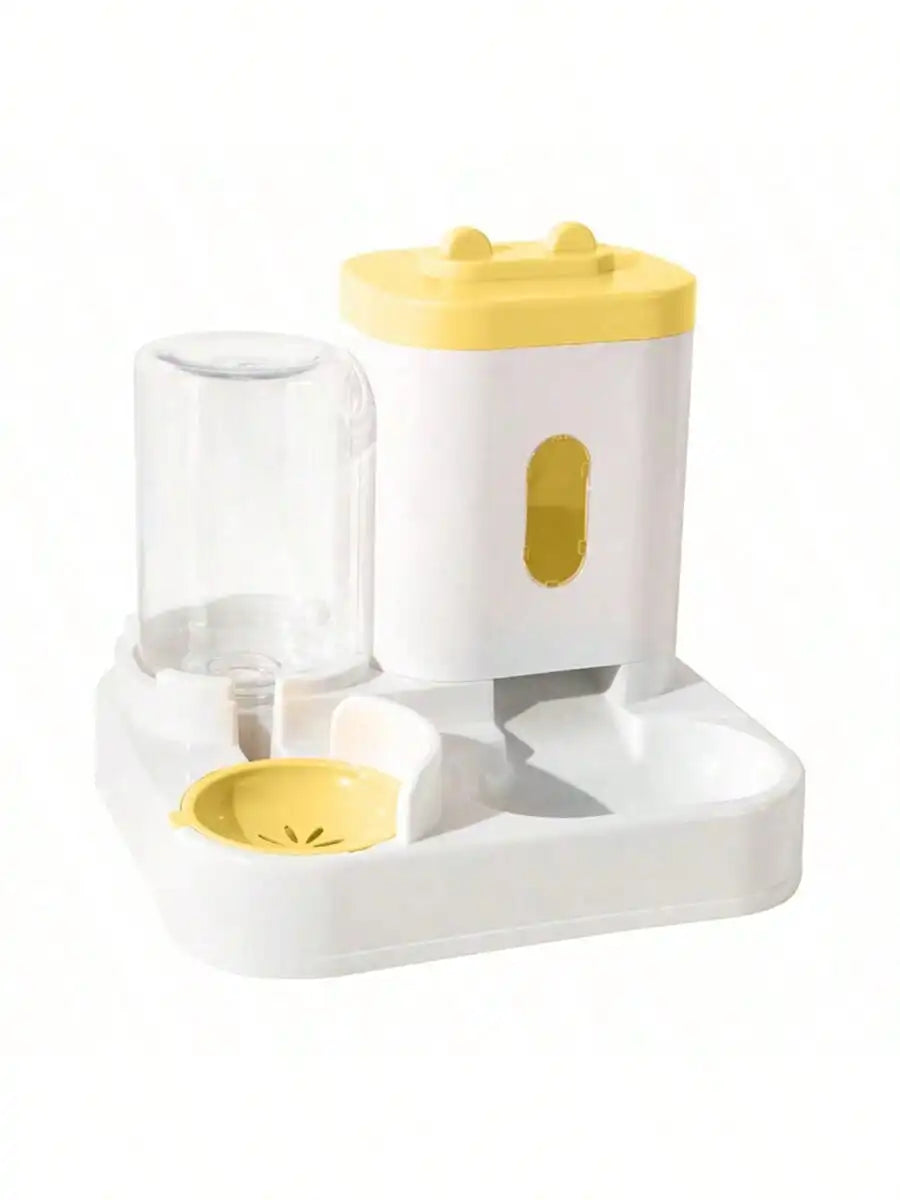1-Pack Automatic Gravity-Fed Cat Water Dispenser & Feeder - Spill-Proof Large Capacity One-Piece Design,.