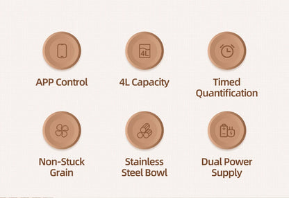 ROJECO Automatic Cat Feeder Pet Smart Cat Food Kibble Dispenser Remote Control Auto WiFi Double Feeder For Cats Dog Accessories