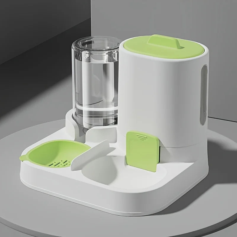 1-Pack Automatic Gravity-Fed Cat Water Dispenser & Feeder - Spill-Proof Large Capacity One-Piece Design,.