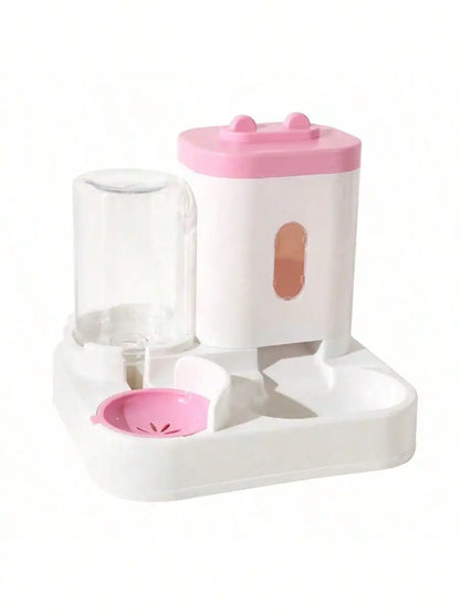 1-Pack Automatic Gravity-Fed Cat Water Dispenser & Feeder - Spill-Proof Large Capacity One-Piece Design,.