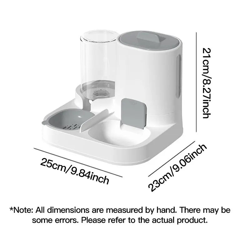 1-Pack Automatic Gravity-Fed Cat Water Dispenser & Feeder - Spill-Proof Large Capacity One-Piece Design,.