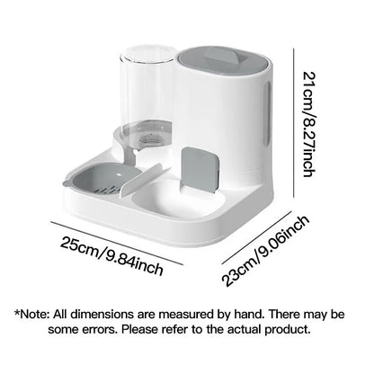 1-Pack Automatic Gravity-Fed Cat Water Dispenser & Feeder - Spill-Proof Large Capacity One-Piece Design,.